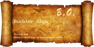 Buchter Olga névjegykártya